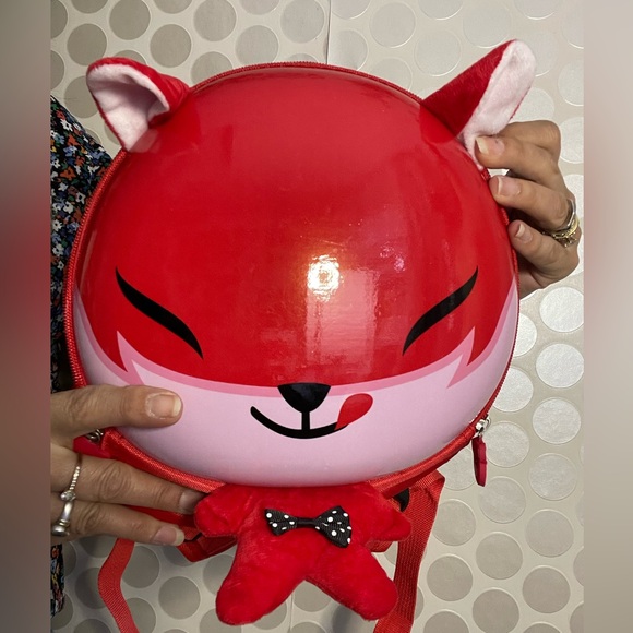 NWT BACKPACK CHILDREN SCHOOL BAG UNISEX FOX BABY RED. 9’x3’x10’in. - Picture 1 of 17
